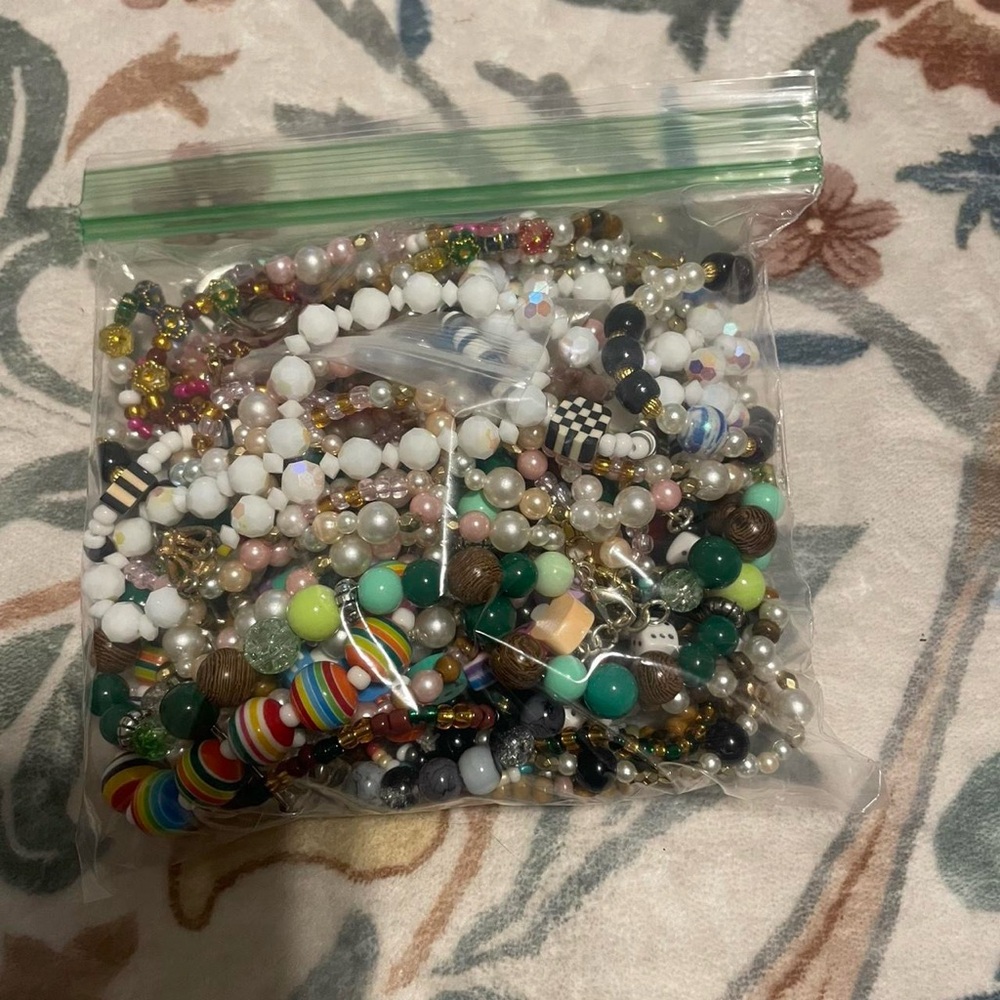 Multicolor Beaded Jewelry Bag